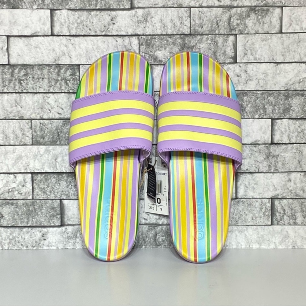 Adidas Adilette Multicolor Slide New  Women’s 10  Comfort Sandals